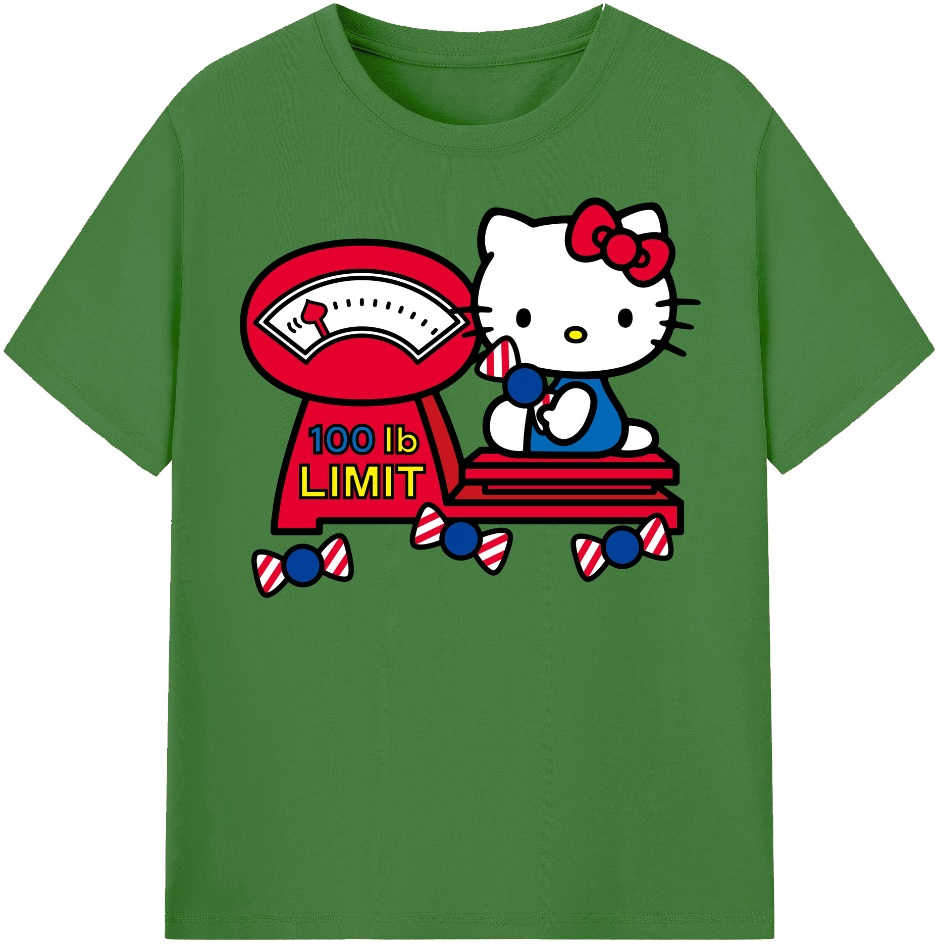 （画像用） Hello Kitty ハローキティ レディースカジュアルプリントTシャツ（綿100％）